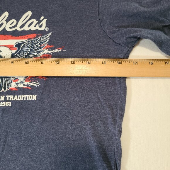 Cabela’s Land of the Free Blue T-Shirt Size Large Patriotic Eagle Graphic Tee - Picture 4 of 6
